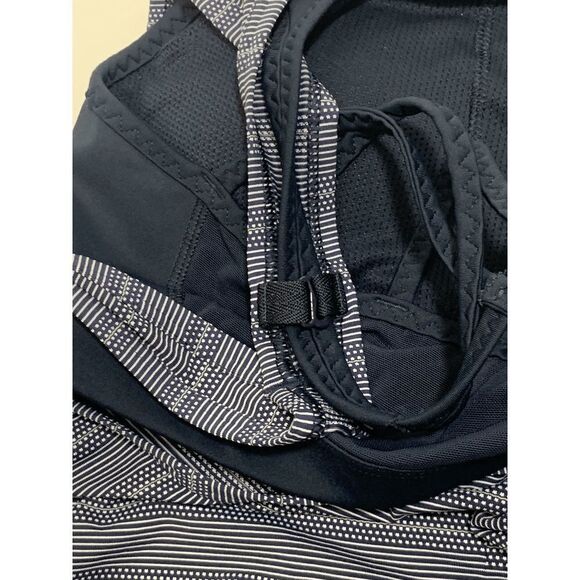 Athleta Women's Strappy Striped Built In Bra Workout Active Tank Top Blue XS - Picture 9 of 9